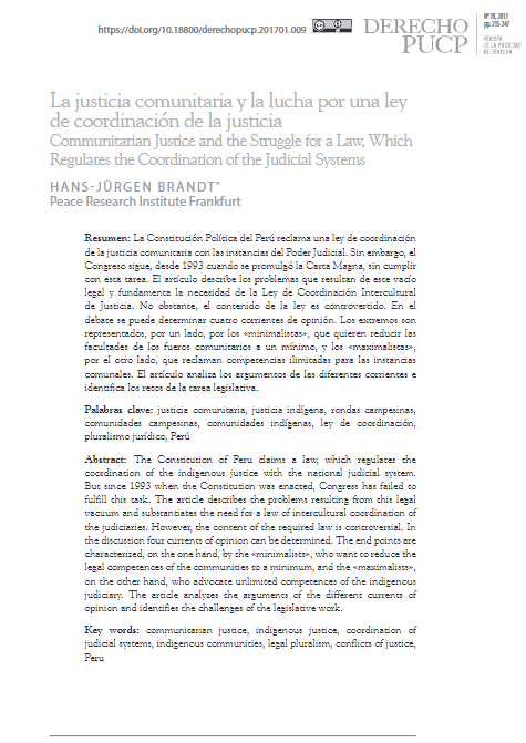 La justicia comunitaria y la lucha por una ley de coordinación de la justicia