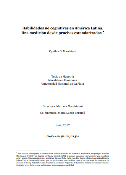 Habilidades no cognitivas en América Latina