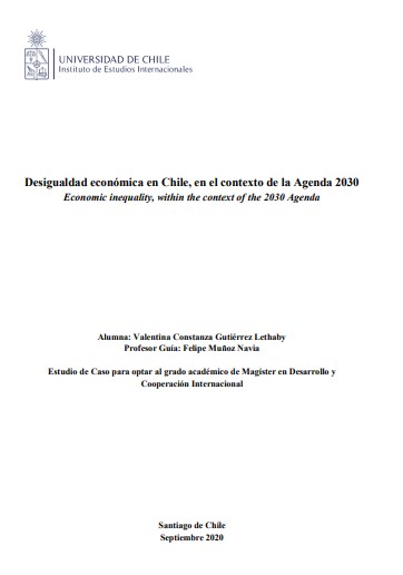 Desigualdad económica en Chile, en el contexto de la Agenda 2030