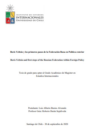 Boris Yeltsin y los primeros pasos de la Federación Rusa en Política exterior