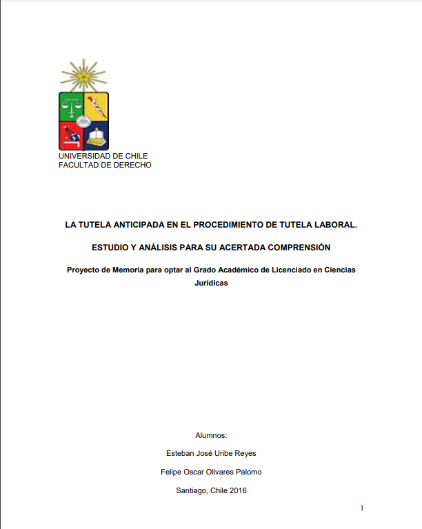 La tutela anticipada en el procedimiento de tutela laboral : estudio y análisis para su acertada comprensión