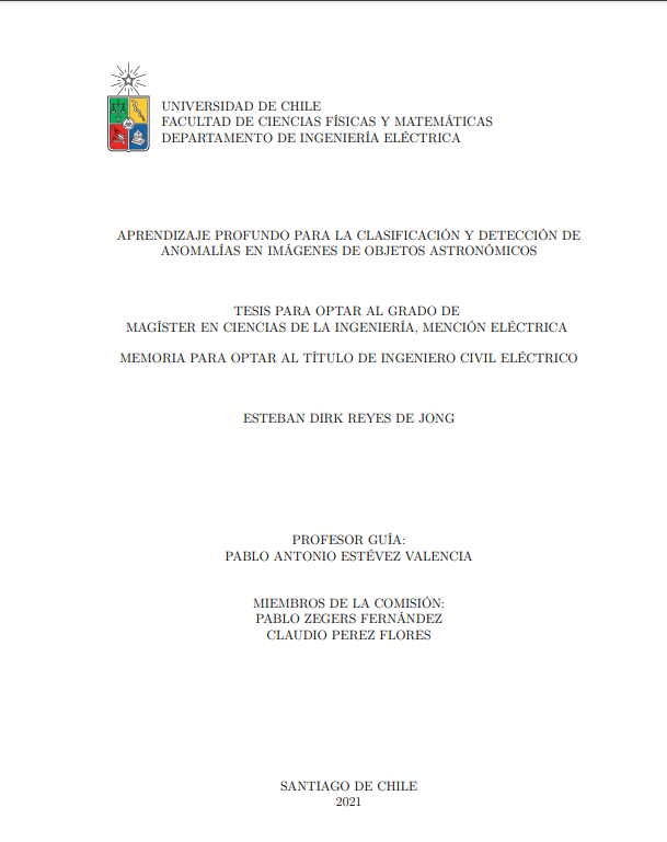 Aprendizaje profundo para la clasificación y detección de anomalías en imágenes de objetos astronómicos