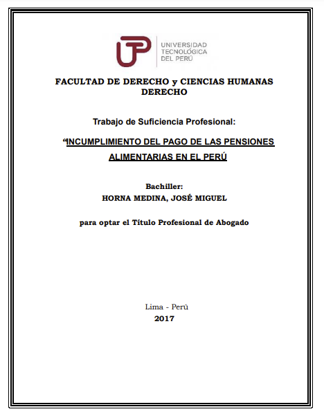 Incumplimiento del pago de las pensiones alimentarias en el Perú