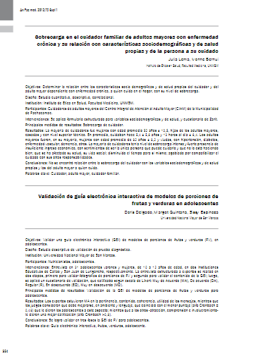 Sobrecarga en el cuidador familiar de adultos mayores con enfermedad crónica