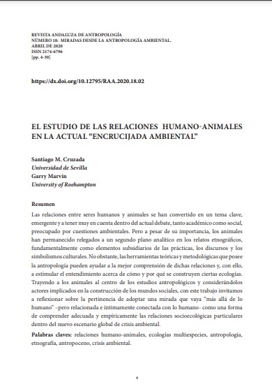 El estudio de las relaciones humano-animales en la actual encrucijada ambiental