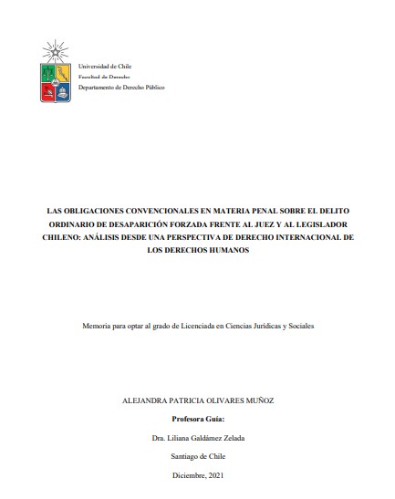 Las obligaciones convencionales en materia penal sobre el delito ordinario de desaparición forzada frente al juez y al legislador