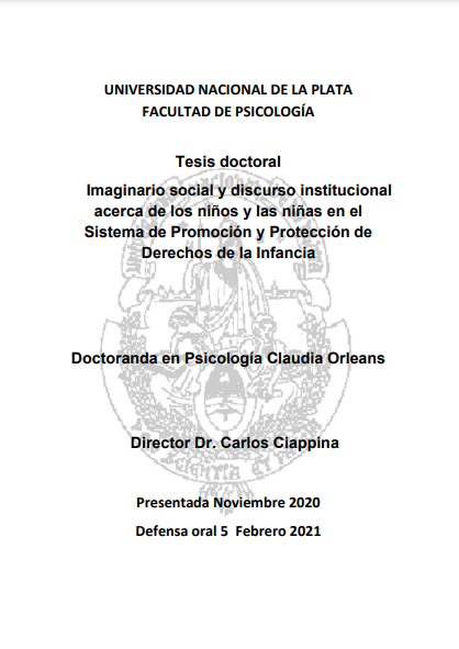 Imaginario social y discurso institucional acerca de los niños y las niñas en el Sistema de Promoción y Protección