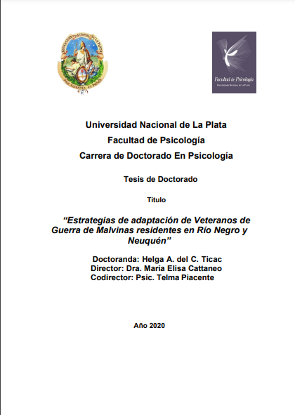 Estrategias de adaptación de Veteranos de Guerra de Malvinas residentes en Río Negro y Neuquén