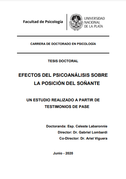 Efectos del psicoanálisis sobre la posición del soñante