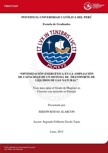 Optimización energética en la ampliación de capacidad de un sistema de transporte de líquidos de gas natural