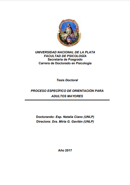 Proceso específico de orientación para adultos mayores