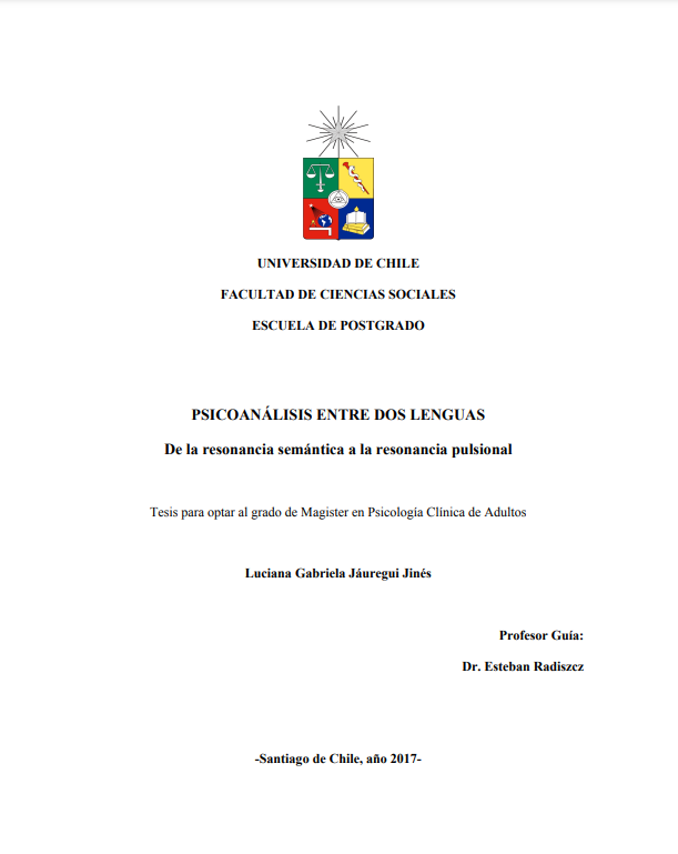 Psicoanálisis entre dos lenguas: De la resonancia semántica a la resonancia pulsional