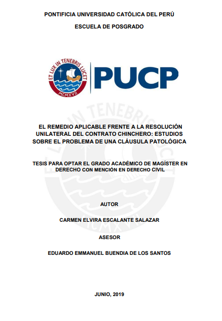 El remedio aplicable frente a la resolución unilateral del Contrato Chinchero