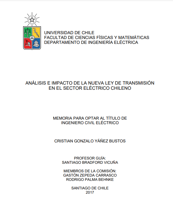 Análisis e impacto de la nueva ley de transmisión en el sector eléctrico chileno