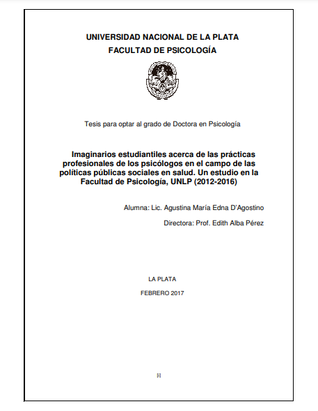 Imaginarios estudiantiles acerca de las prácticas profesionales de los psicólogos