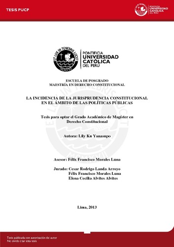 La incidencia de la jurisprudencia constitucional en el ámbito de las políticas públicas