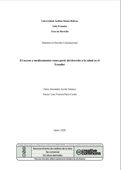 El acceso a medicamentos como parte del derecho a la salud en el Ecuador