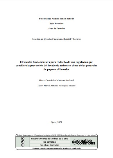 Elementos fundamentales para el diseño de una regulación que considere la prevención del lavado de activos