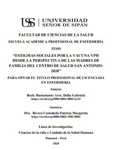 Estigmas sociales por la vacuna VPH desde la perspectiva de las madres de familia del centro de salud San Antonio 2020