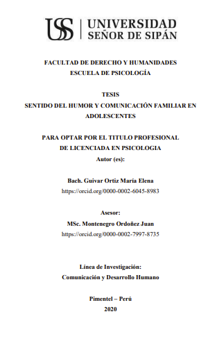 Sentido del humor y comunicación familiar en adolescentes