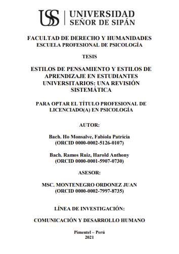 Estilos de pensamiento y estilos de aprendizaje en estudiantes universitarios: una revisión sistemática