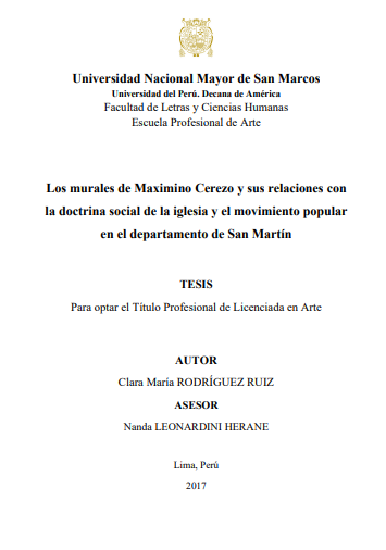 Los murales de Maximino Cerezo y sus relaciones con la doctrina social de la iglesia y el movimiento popular