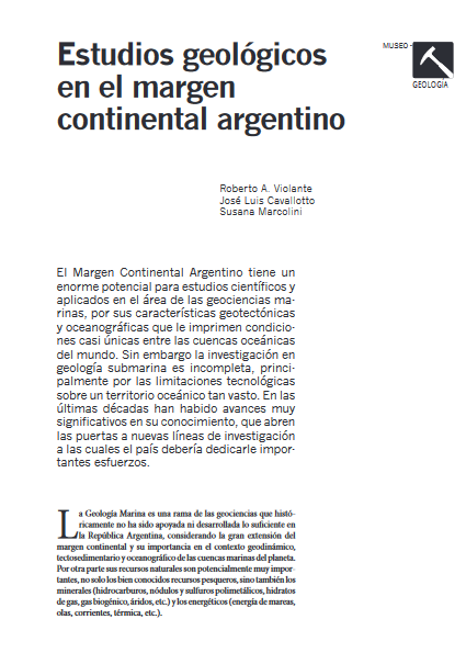 Estudios geológicos en el margen continental argentino