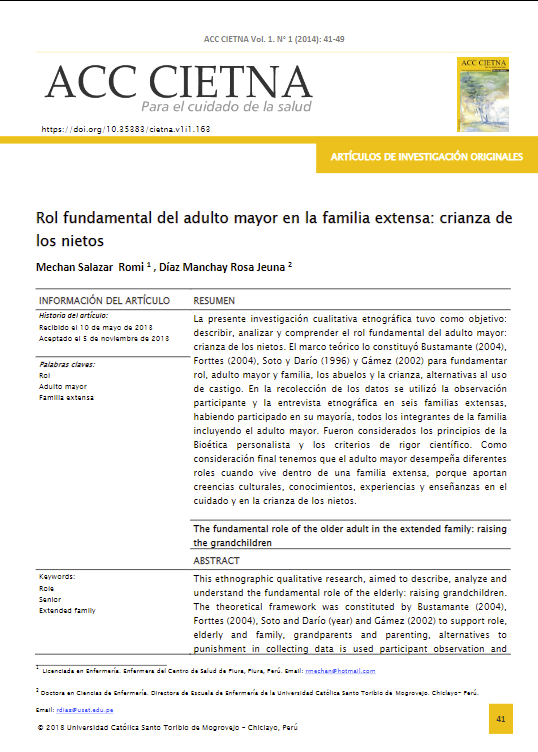 Rol fundamental del adulto mayor en la familia extensa: crianza de los nietos