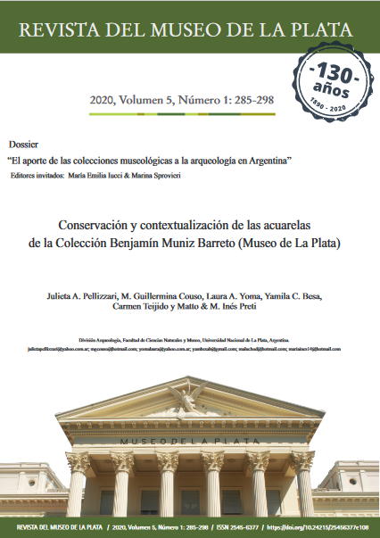 Conservación y contextualización de las acuarelas de la Colección Benjamín Muniz Barreto (Museo de La Plata)