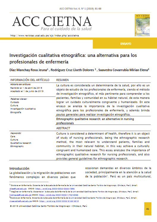 Investigación cualitativa etnográfica: una alternativa para los profesionales de enfermería