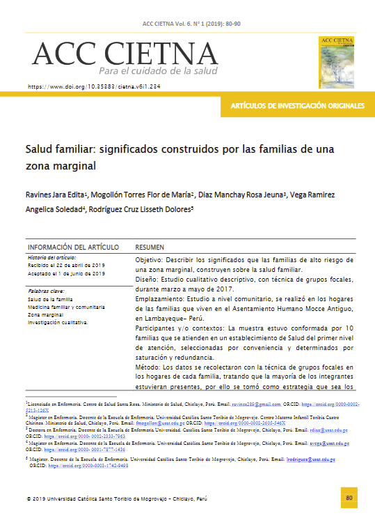 Salud familiar: significados construidos por las familias de una zona marginal