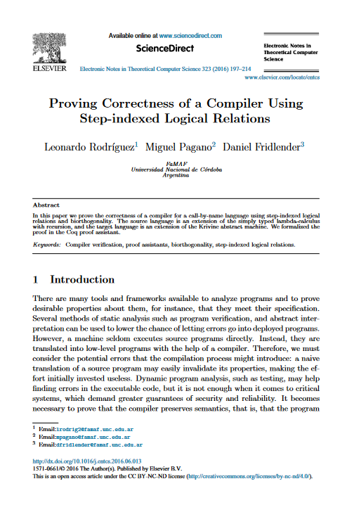 Proving compiler correctness using step-indexed logical relations