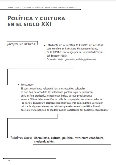 Política y cultura en el siglo XXI