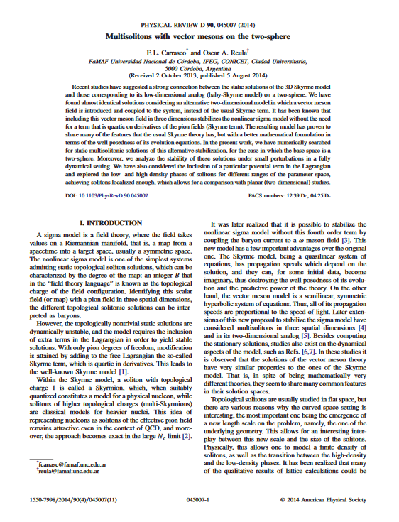 Multisolitons with vector mesons on the two-sphere