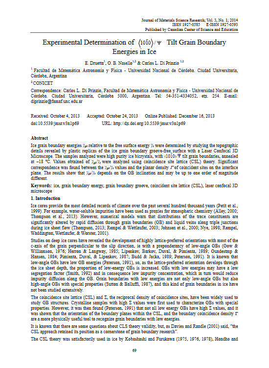 Experimental determination of / tilt grain boundary energies in ice