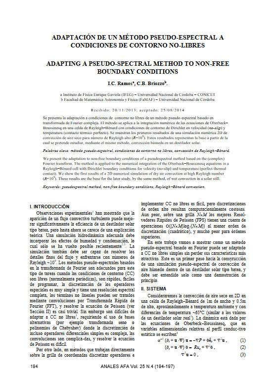 Adaptación de un método pseudo-espectral a condiciones de contorno no-libres