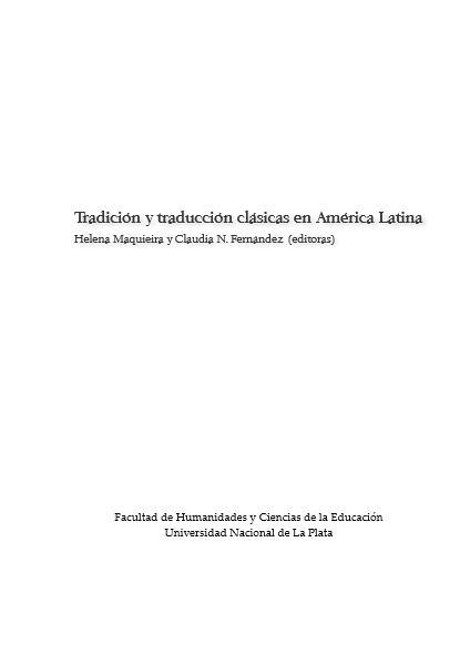 Tradición y traducción clásicas en América Latina