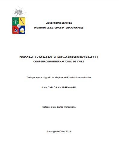 Democracia y desarrollo: nuevas perspectivas para la cooperación internacional de Chile