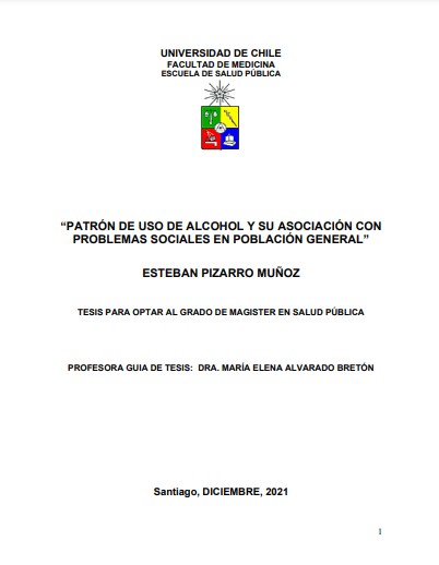 Patrón de uso de alcohol y su asociación con problemas sociales en población general