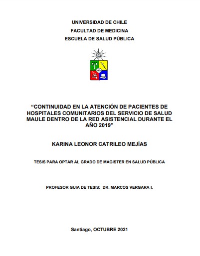 Continuidad en la atención de pacientes de hospitales comunitarios del Servicio de Salud Maule