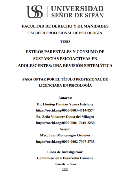 Estilos parentales y consumo de sustancias psicoactivas en adolescentes: una revisión sistemática