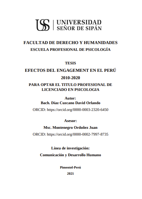 Efectos del engagement en el Perú 2010-2020