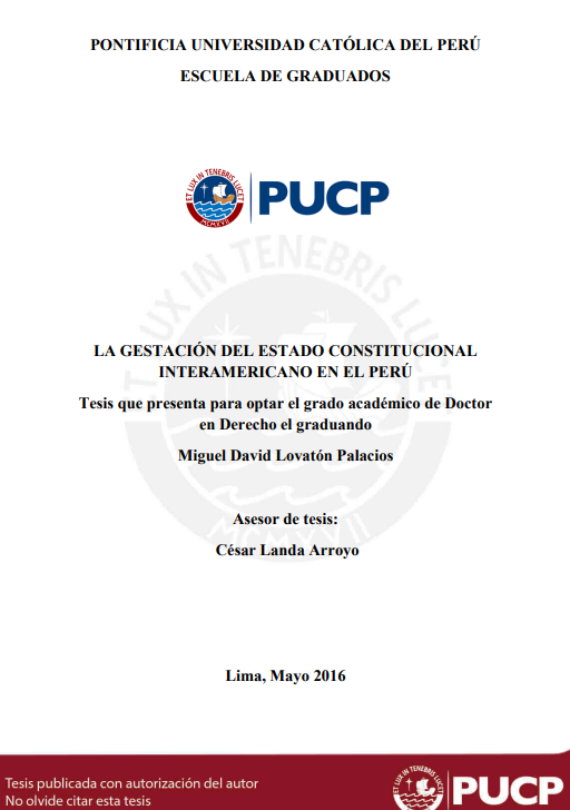 La gestación del Estado Constitucional Interamericano en el Perú