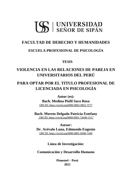 Violencia en las relaciones de pareja en universitarios del Perú