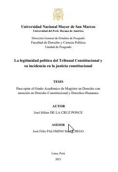 La legitimidad política del Tribunal Constitucional y su incidencia en la justicia constitucional