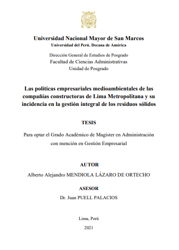 Las políticas empresariales medioambientales de las compañías constructoras