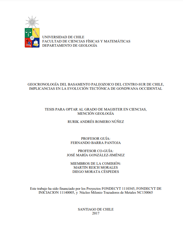 Geocronología del basamento paleozoico del centro-sur de Chile, implicancias en la evolución tectónica de Gondwana Occidental