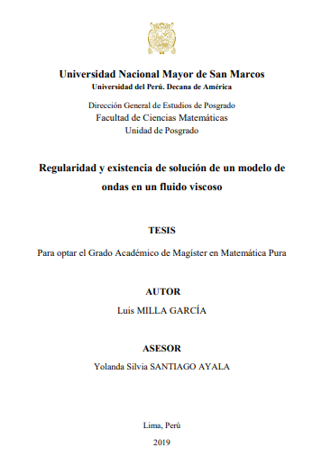 Regularidad y existencia de solución de un modelo de ondas en un fluido viscoso