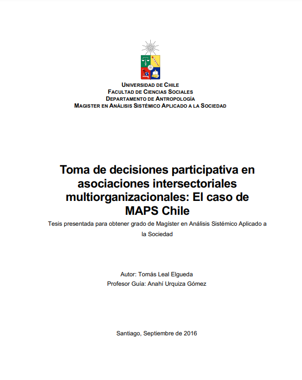 Toma de decisiones participativa en asociaciones intersectoriales multiorganizacionales: El caso de MAPS Chile