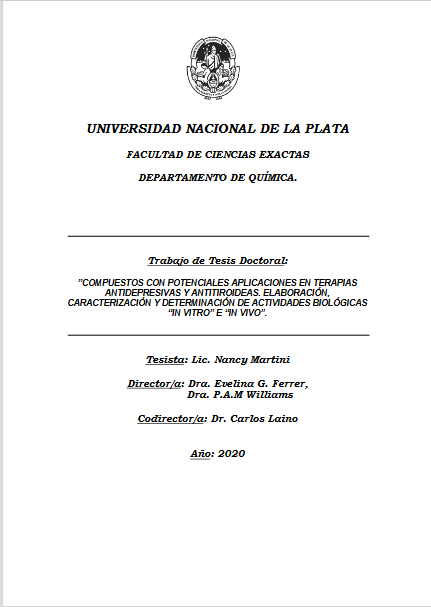 Compuestos con potenciales aplicaciones en terapias antidepresivas y antitiroideas